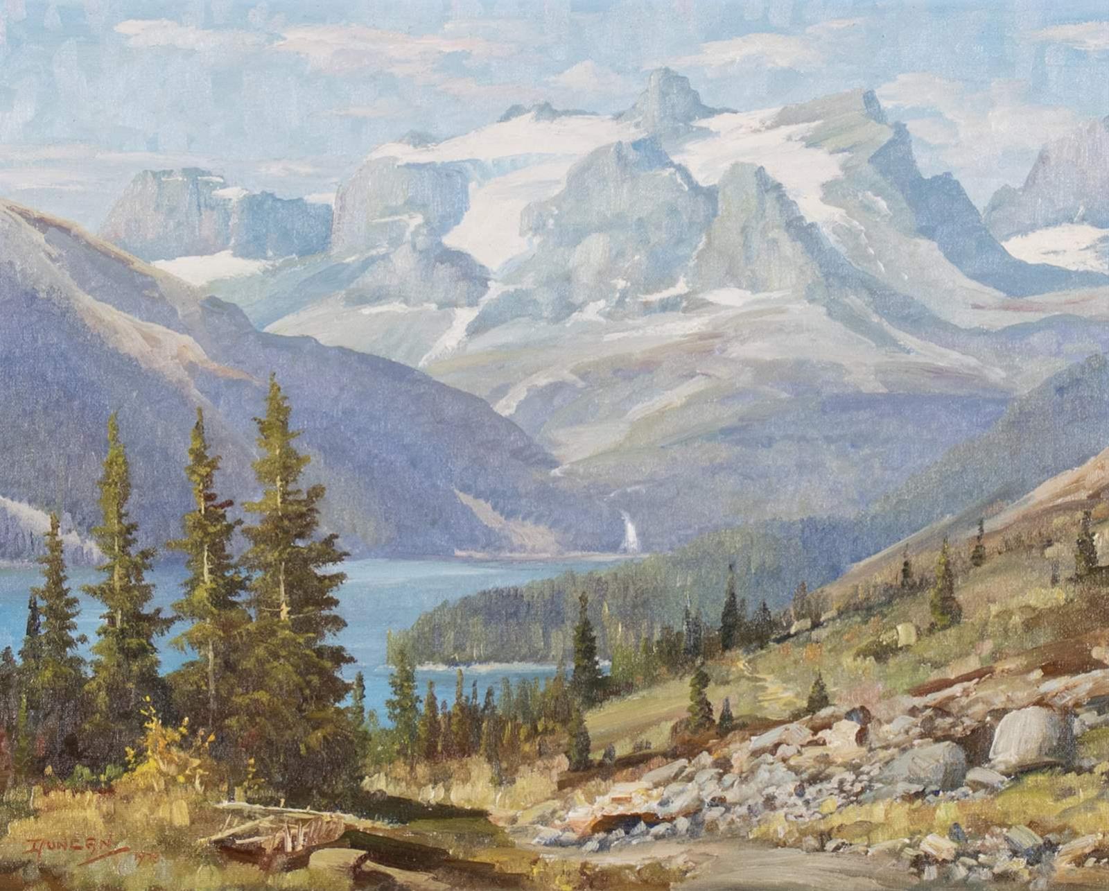 Duncan Mackinnon Crockford (1922-1991) - Trail Overlooking Glacier-Capped Peaks; 1978