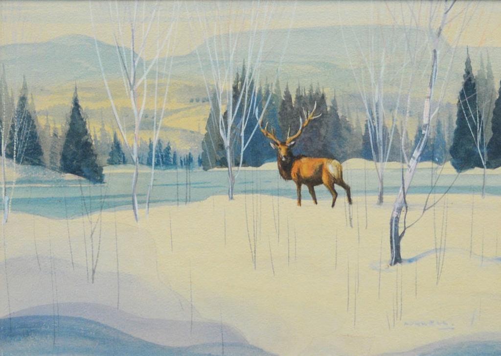 Graham Norble Norwell (1901-1967) - Stag In Winter
