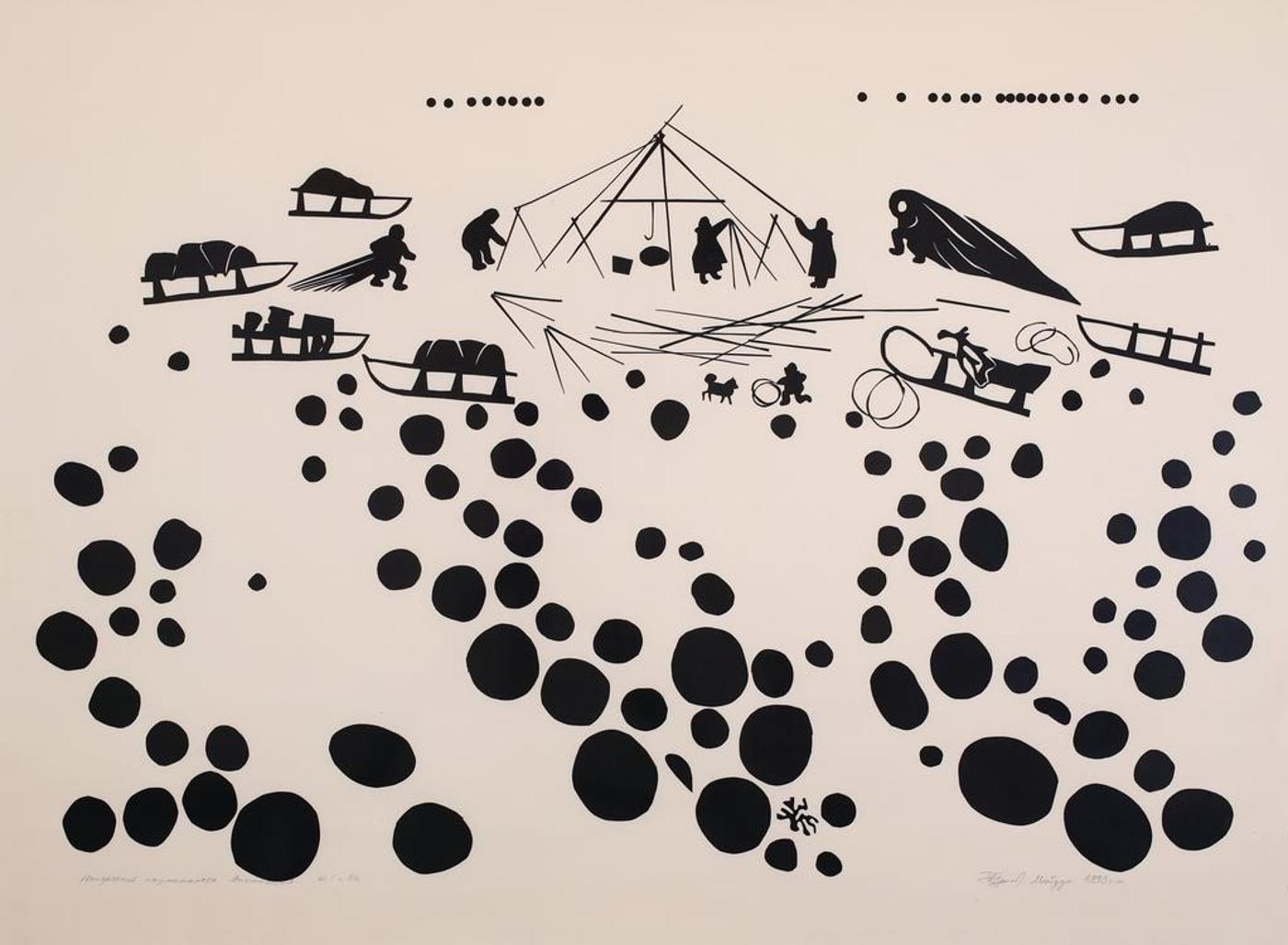 Nikolai Kurilov (1949) - Untitled, Setting up New Camp; 1993