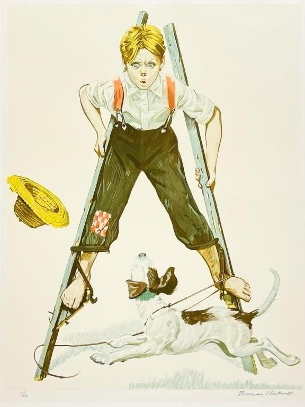 Norman Perceval Rockwell (1894-1978) - Boy on Stilts  157/200