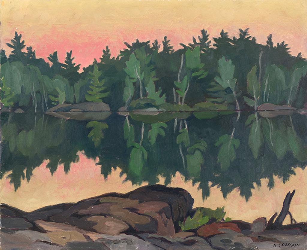 Alfred Joseph (A.J.) Casson (1898-1992) - Afterglow, Moose Lake