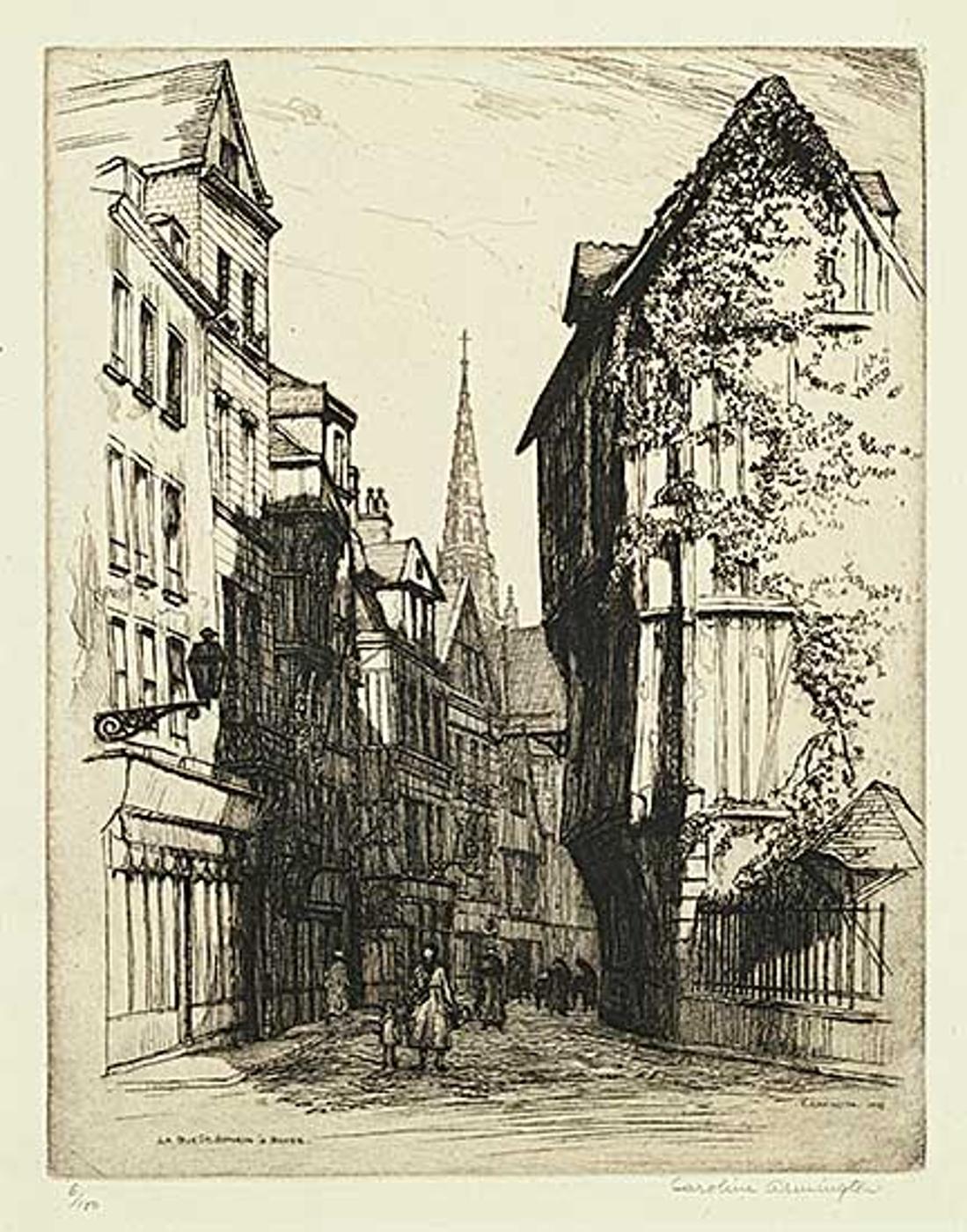 Caroline Helena Armington (1875-1939) - La Rue St. Romain, Rouen