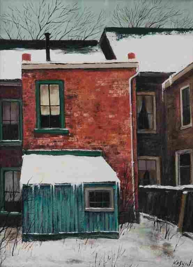 John Kasyn (1926-2008) - Back Yard on Major Street (Toronto)
