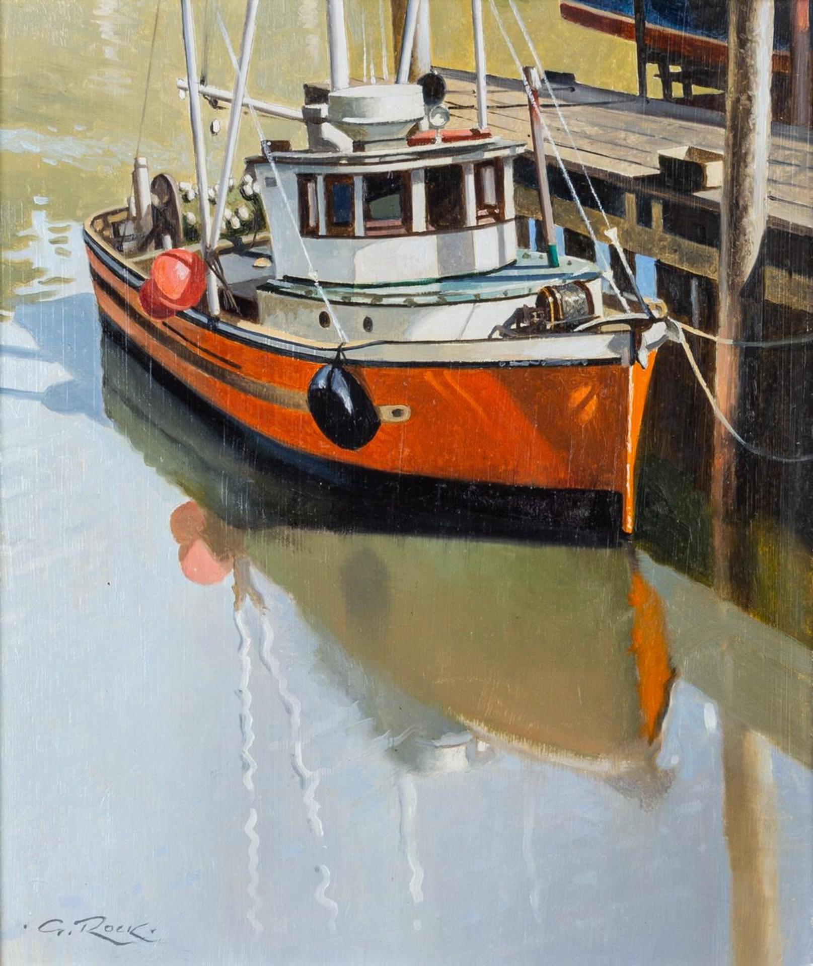 Geoffrey Allan Rock (1923-2000) - The Orange Boat