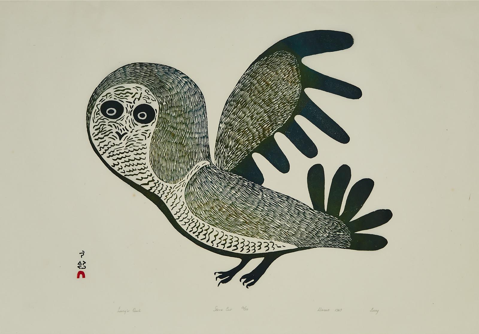 Lucy Qinnuayuak (1915-1982) - Lucy's Owl