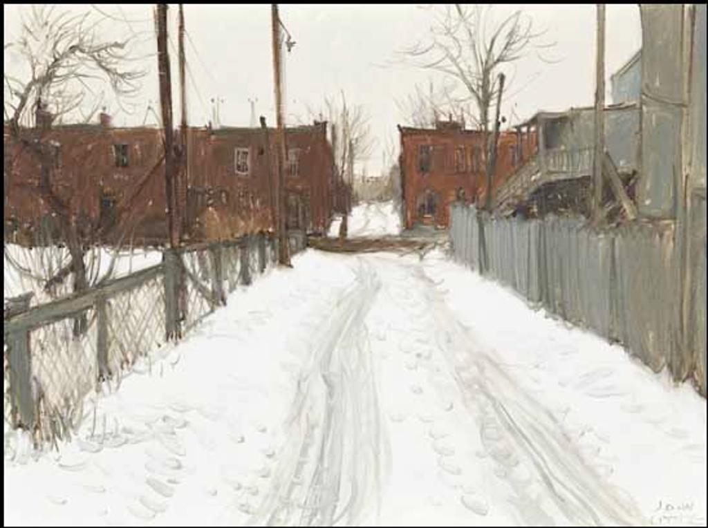 John Geoffrey Caruthers Little (1928-1984) - Lane Between Hibernia and Liverpool at Coleraine St., Pointe St. Charles