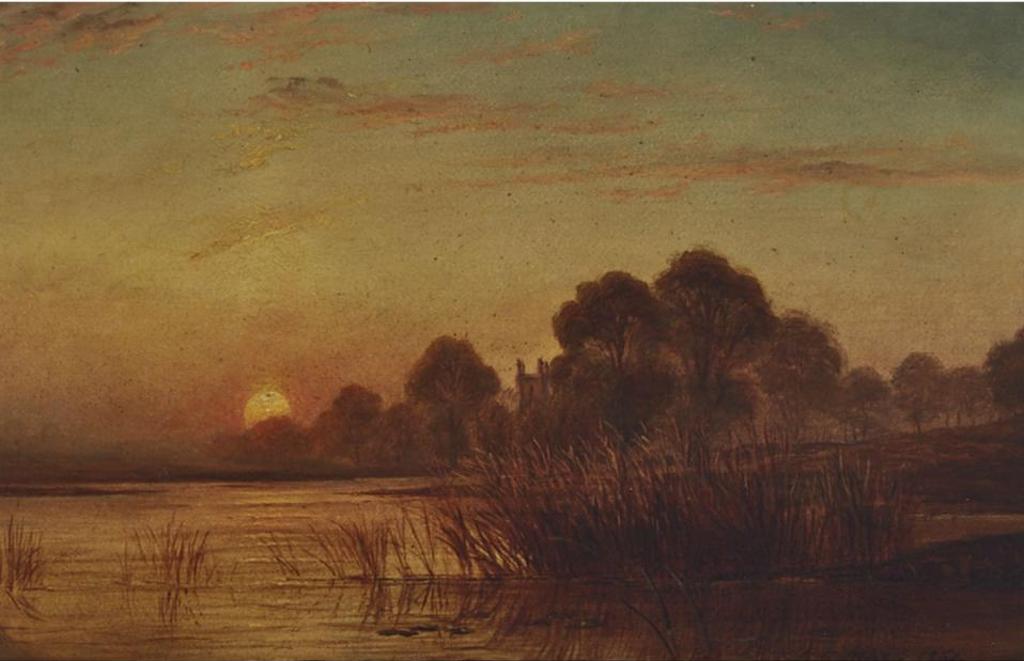 John Christopher Miles (1831-1911) - Sunset On The Lake, 1861