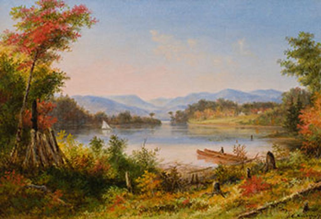 Cornelius David Krieghoff (1815-1872) - The Narrows, Lac St-Charles, Québec