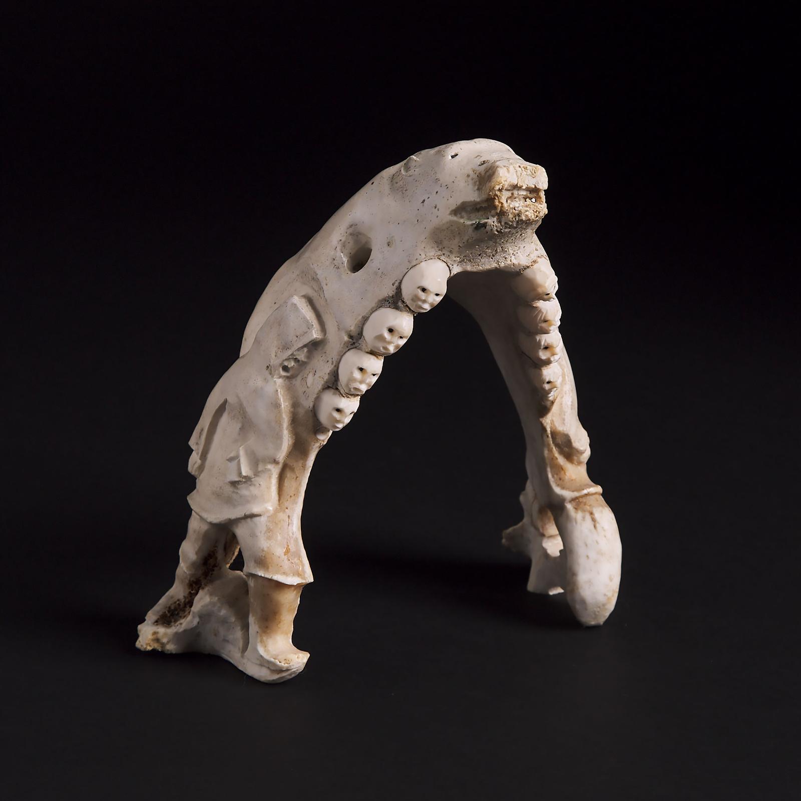 Guyasee Veevee (1952) - Carved Caribou Jaw