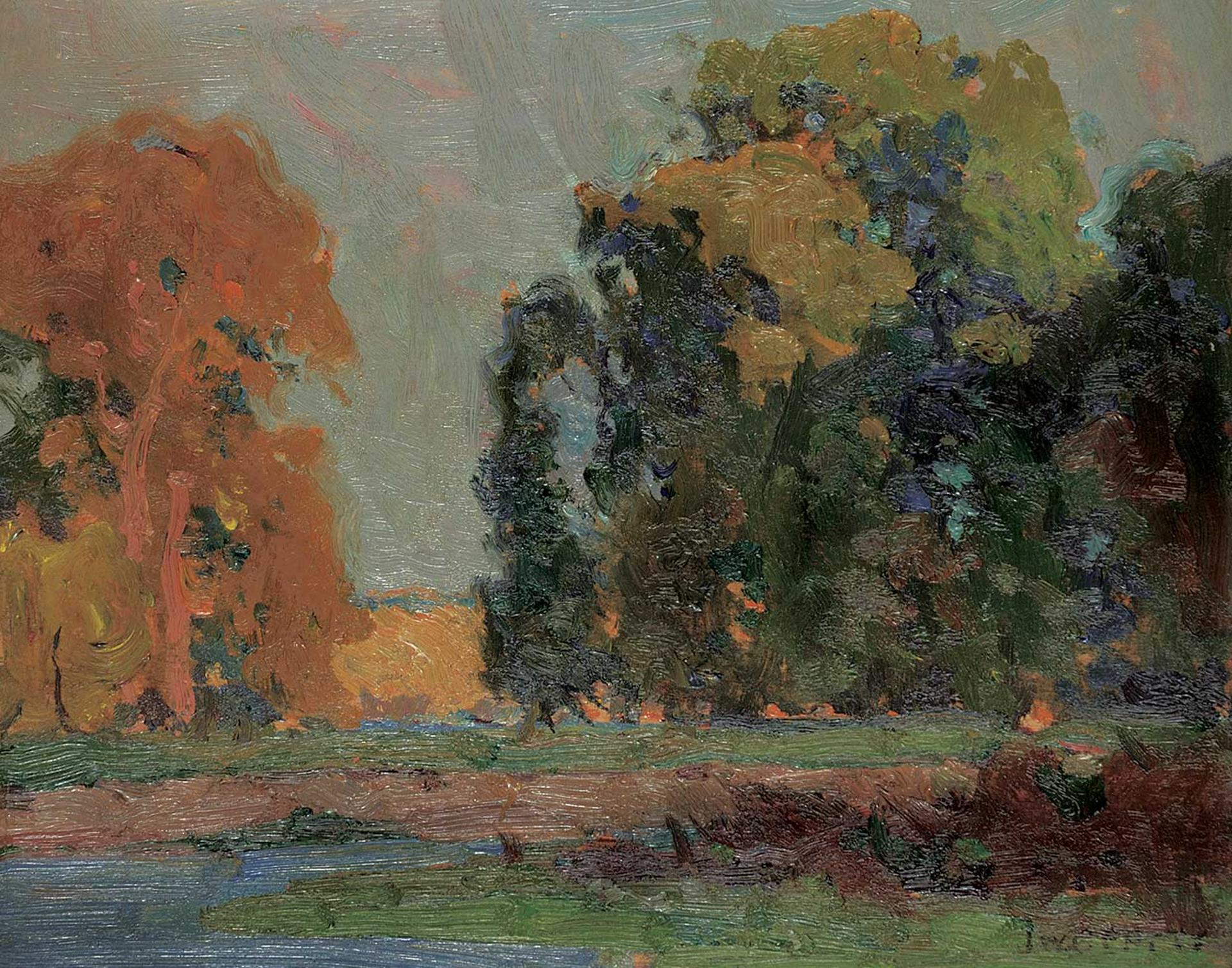 John William (J.W.) Beatty (1869-1941) - Untitled - Edge of River
