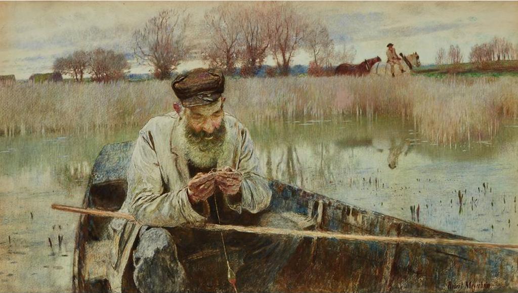 Robert Gustav Meyerheim (1847-1920) - Man In A Boat