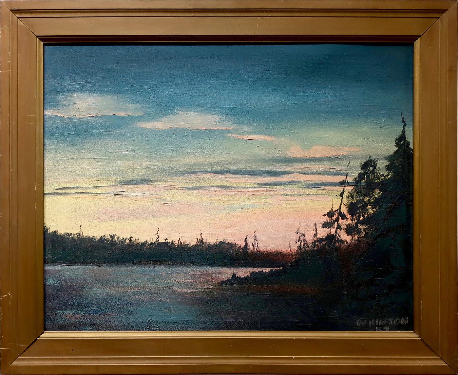 W. Hinton - Untitled (Sunset Over Lake)