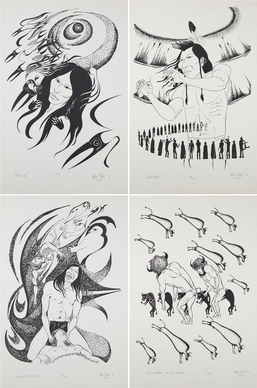 Sarain Stump (1945-1974) - Folio Of 4 Works, 1972