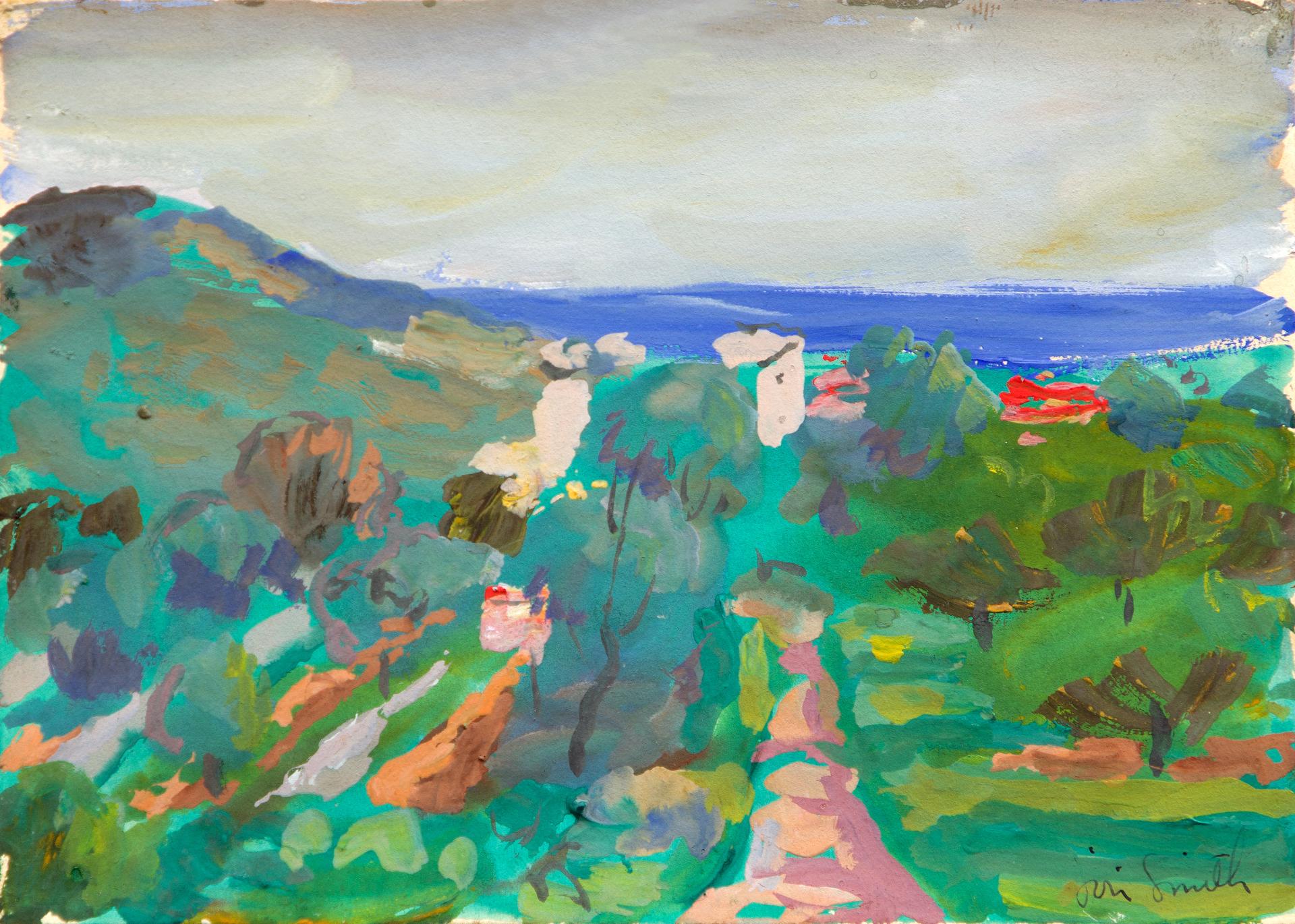 Marjorie (Jorie) Elizabeth Thurston Smith (1907-2005) - Sans titre / Untitled (petit paysage de Provence), c. 1946