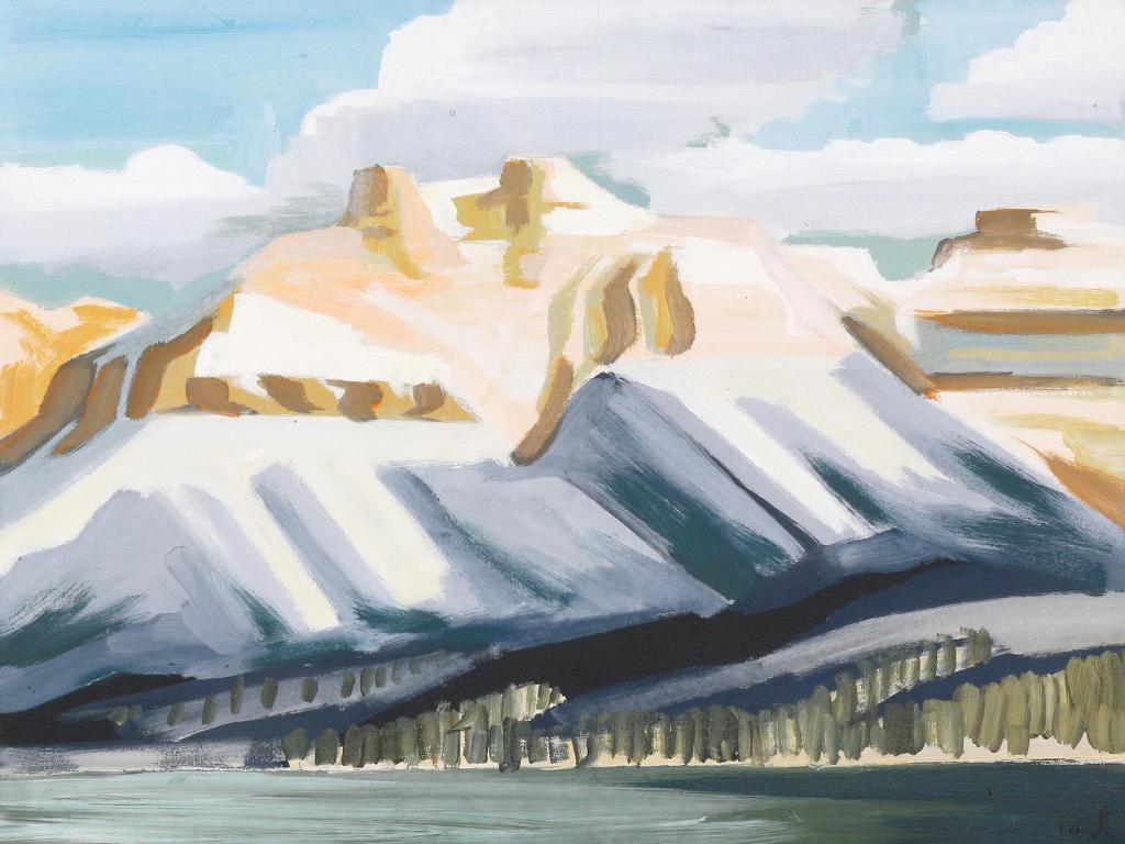 David Pugh (1946-1994) - Snow-Capped Mountain And Lake