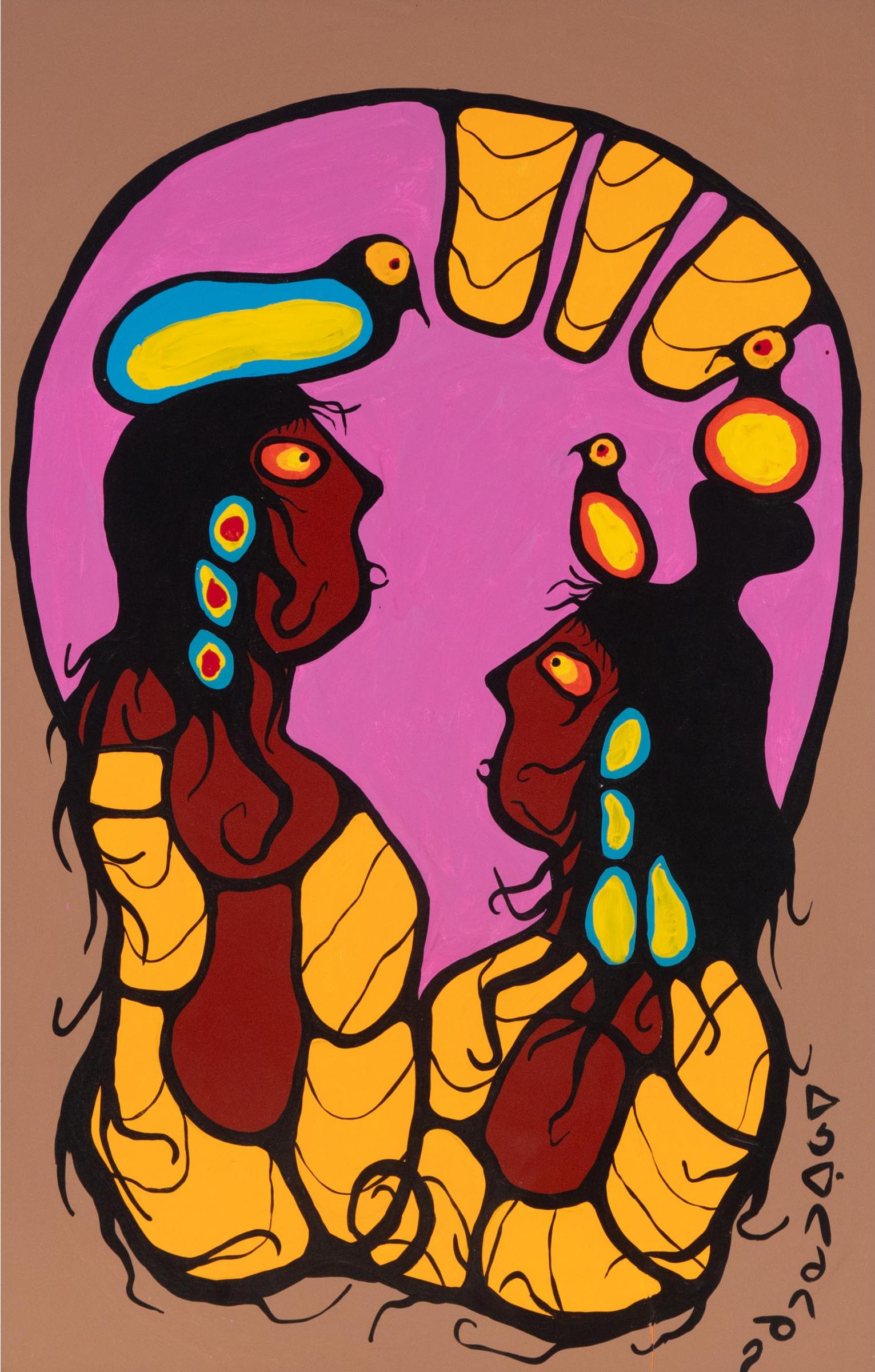 Norval H. Morrisseau (1931-2007) - Telling Stories Of Our Ancestors, Ca. 1977