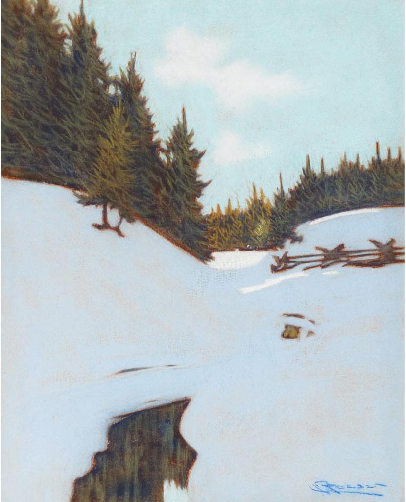 Halfred Tygsen - Snowscene From Banff (1950); Cottage From North Of Nanaimo, Vancouver Island; Cottages, Vancouver Island (1950)