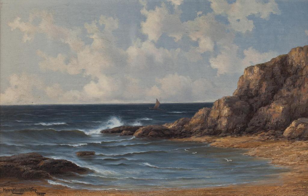 Henry Harold Vickers (1851-1918) - Sailing off the Coast