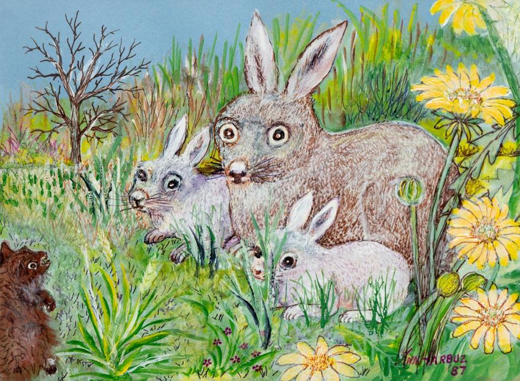 Ann Alexandra Harbuz (1908-1989) - Untitled - Rabbits