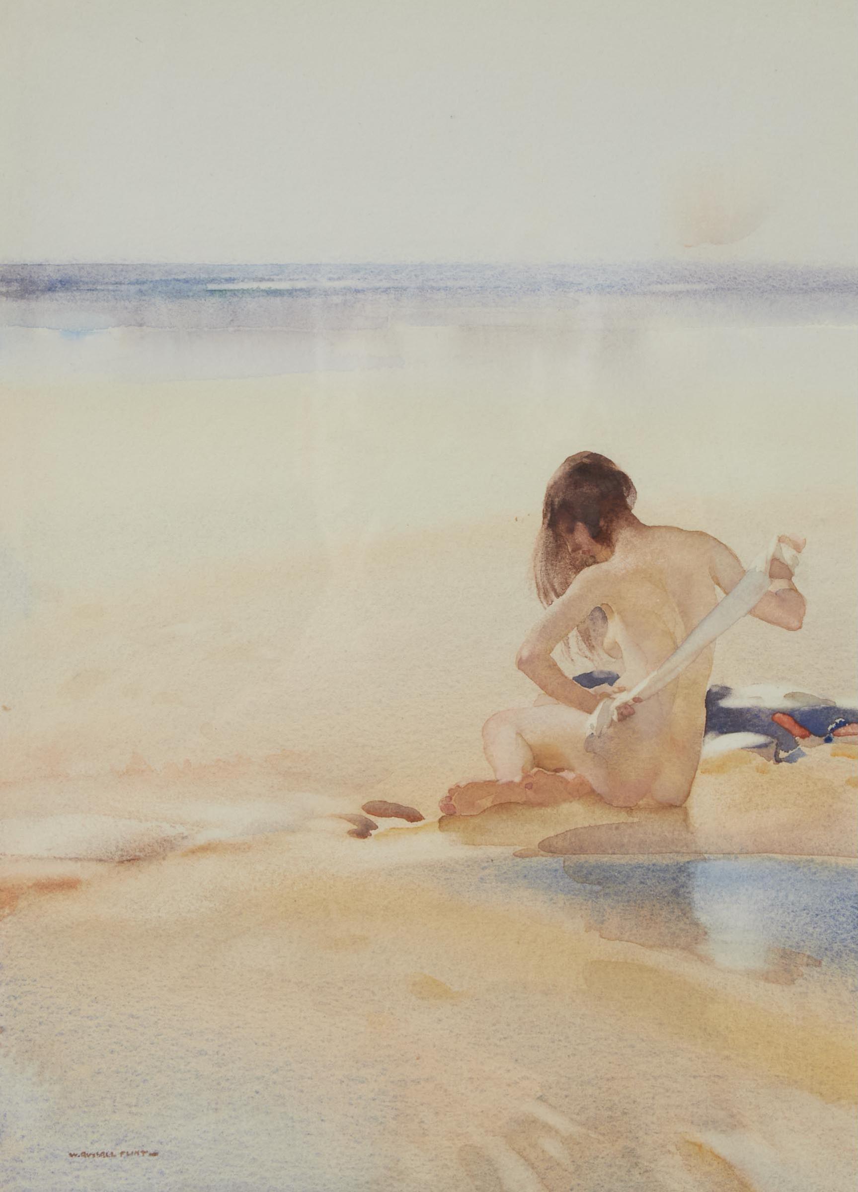 Sir William Russell Flint (1880-1969) - Untitled (Nude On Beach), 1940