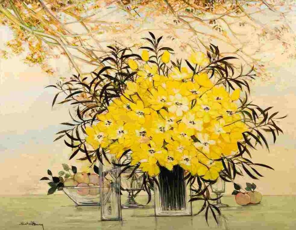 Michel Henry (1928-2016) - Yellow Flower Still Life