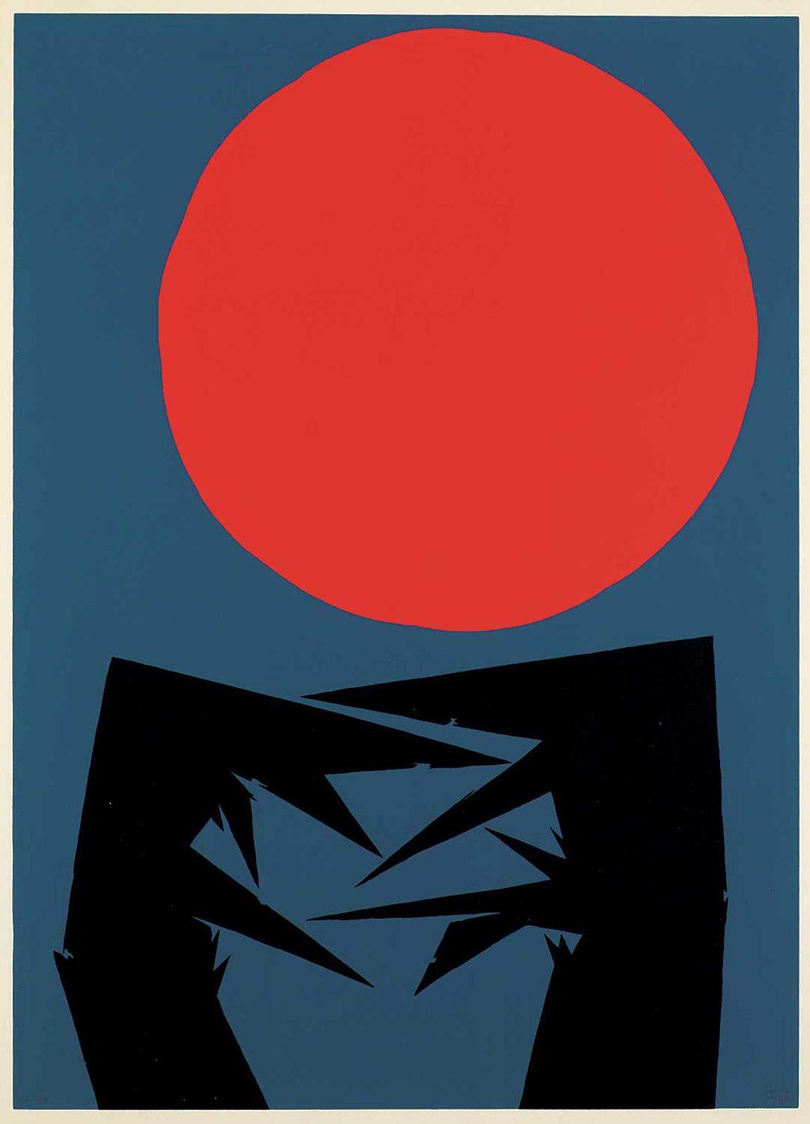 Louis Feito Lopez (1929-2021) - Untitled - Red Sun  #46/70