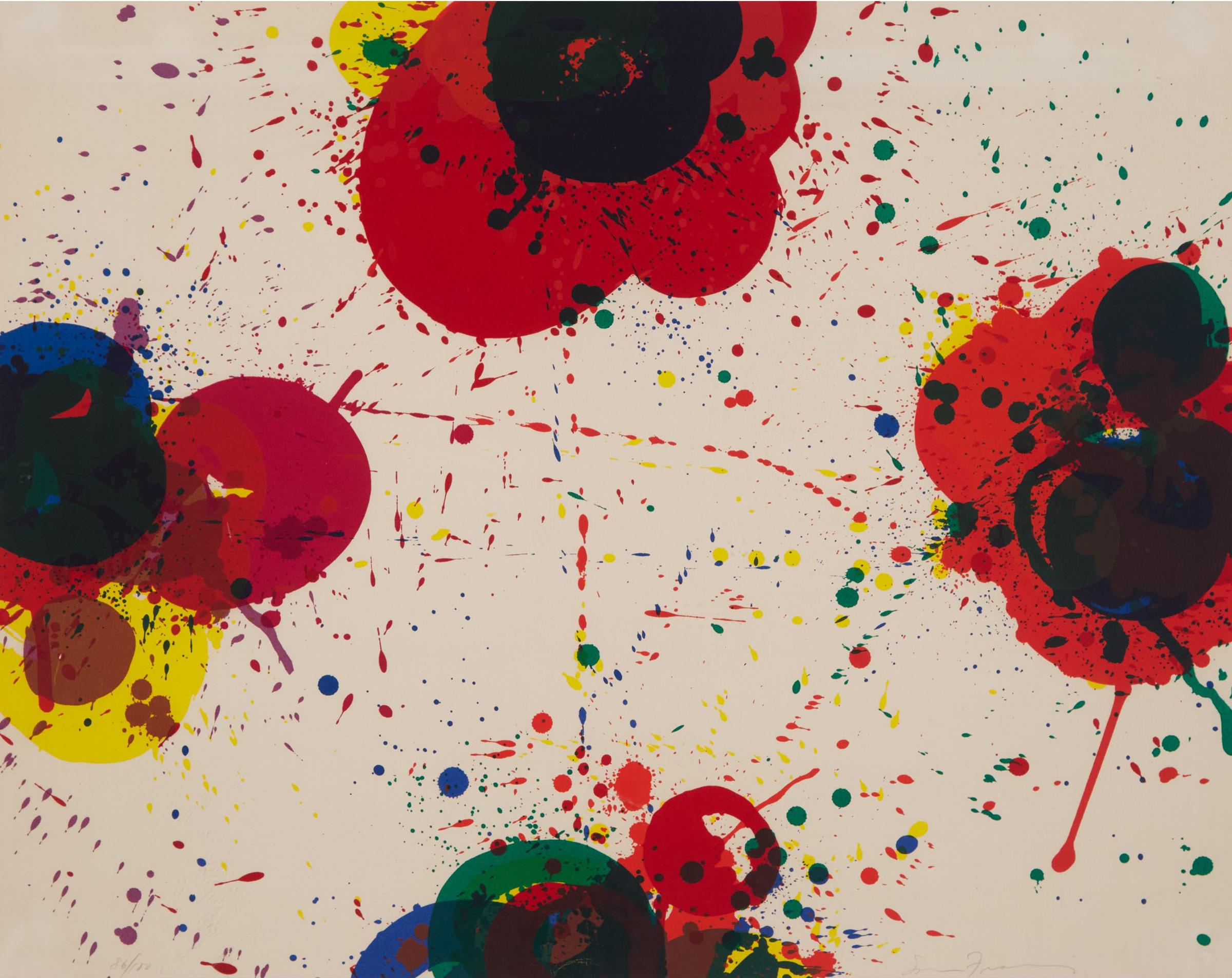 Sam Francis (1923-1994) - RED AGAIN, SFS-138, 1972 [L. S9]