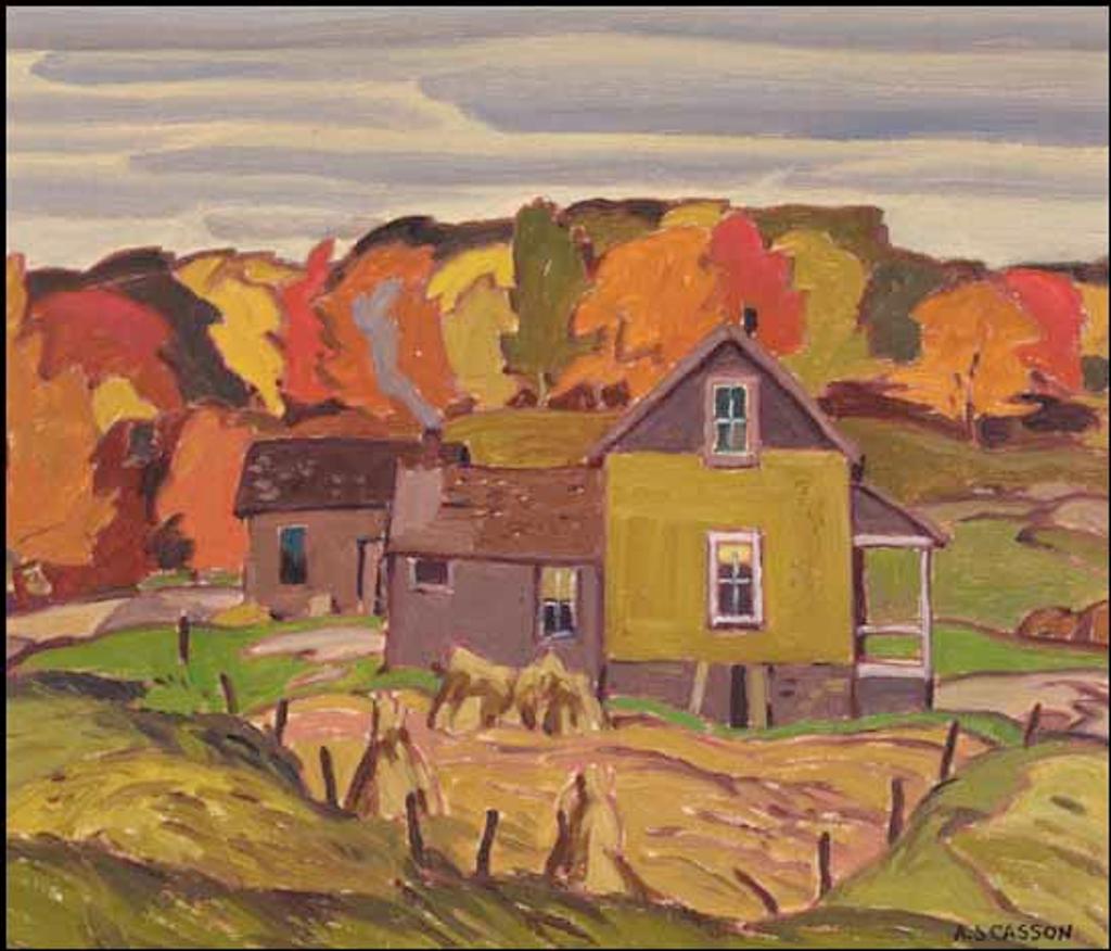 Alfred Joseph (A.J.) Casson (1898-1992) - Old Farmhouse, Otter Lake