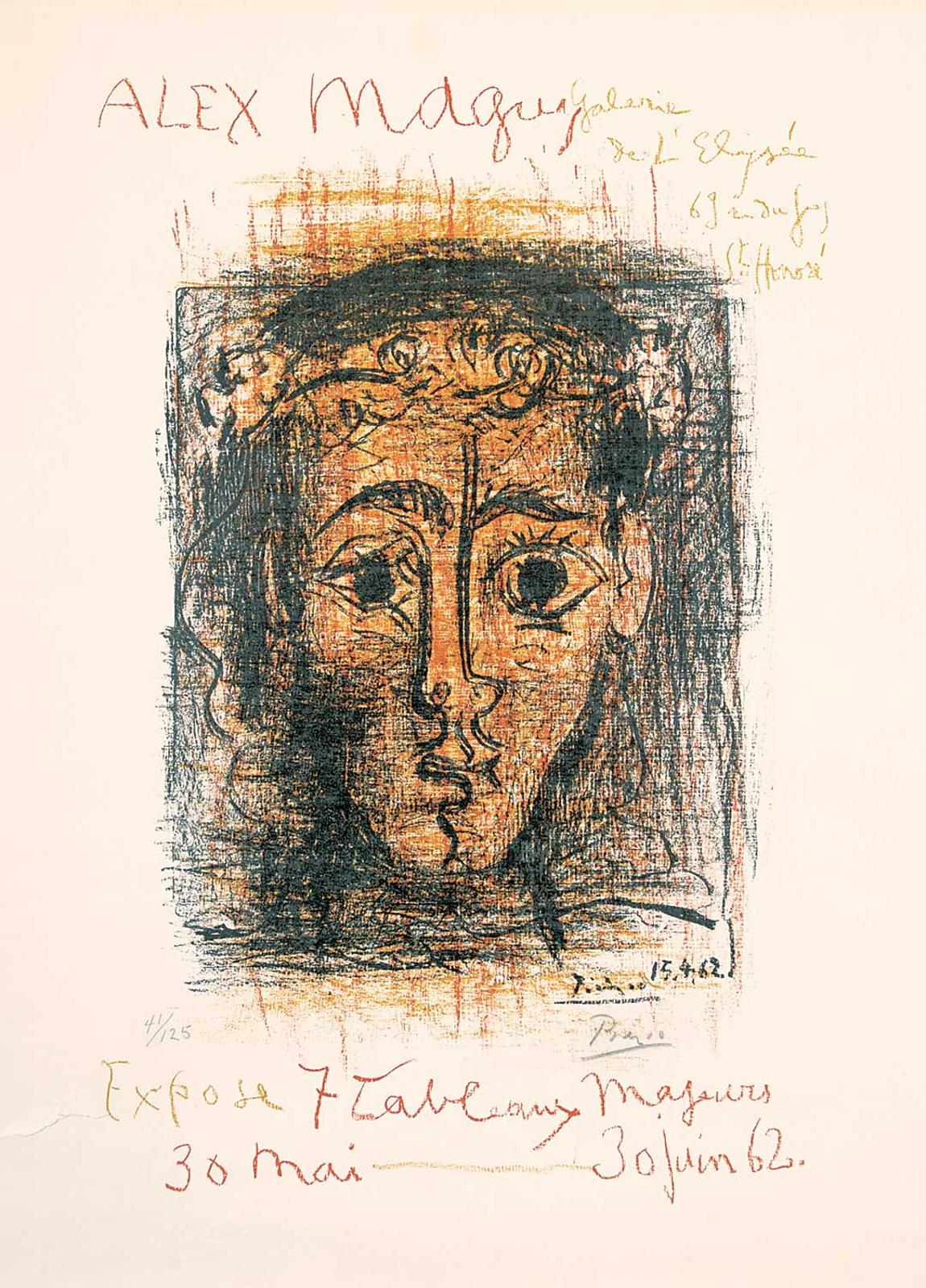 Pablo Ruiz Picasso (1881-1973) - Poster for Alex Maguy Gallery 1962 Exhibition  #41/125