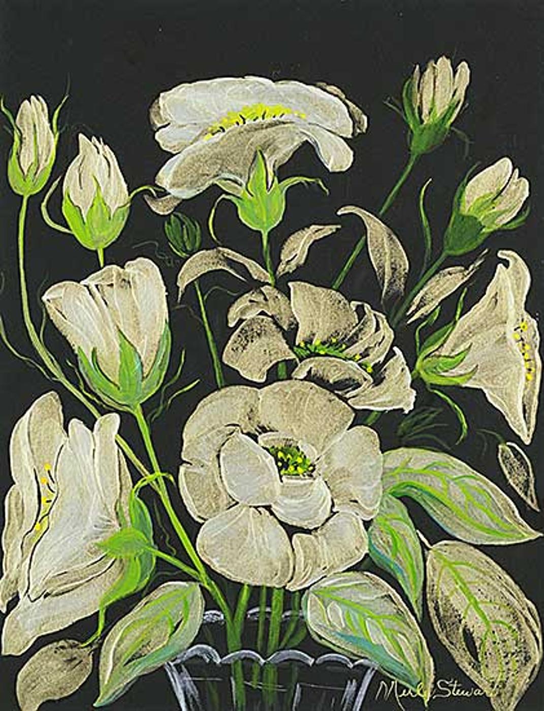 Merle Stewart (Mckee) - Untitled - White Flowers