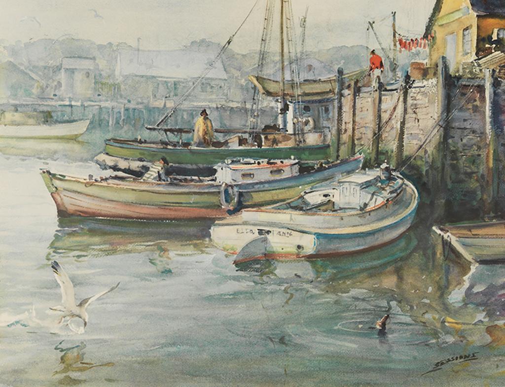 James Milton Sessions (1882-1962) - Harbour Scene