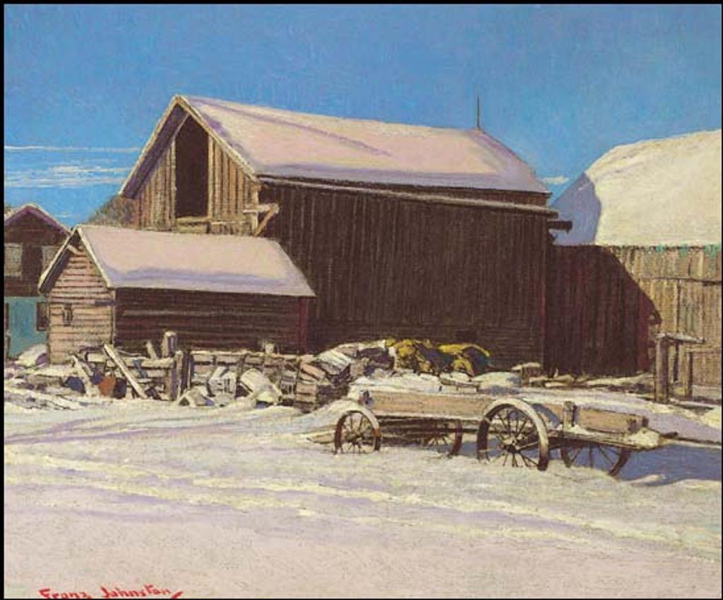 Frank (Franz) Hans Johnston (1888-1949) - A Winter Barnyard