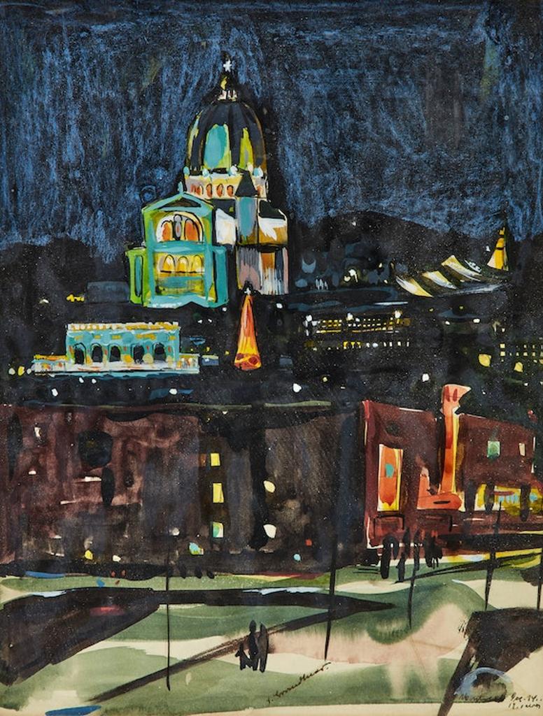 Fritz Brandtner (1896-1969) - St. Joseph Shrine at Night