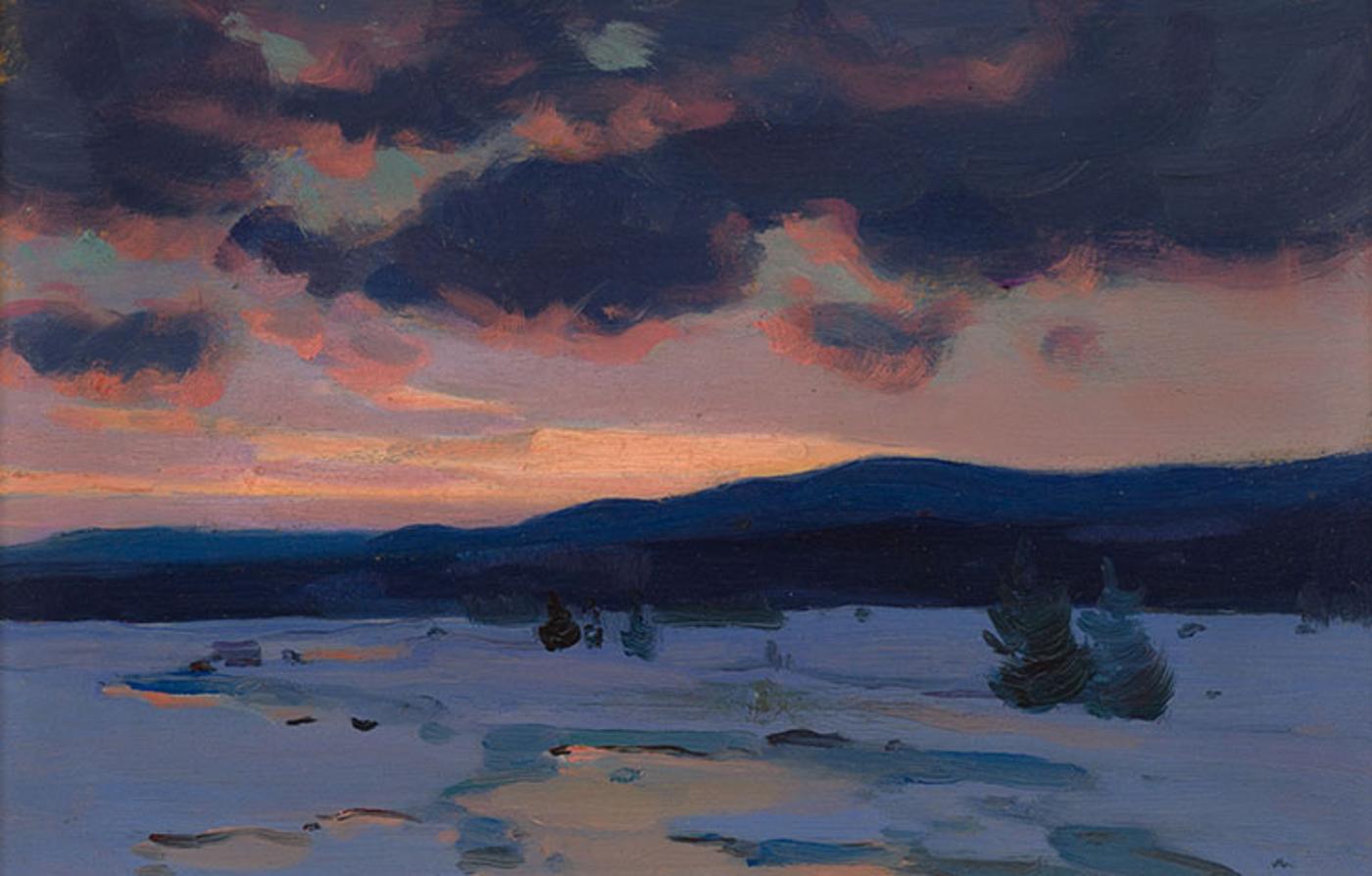 Clarence Alphonse Gagnon (1881-1942) - Crépuscule d’hiver (Baie St. Paul)