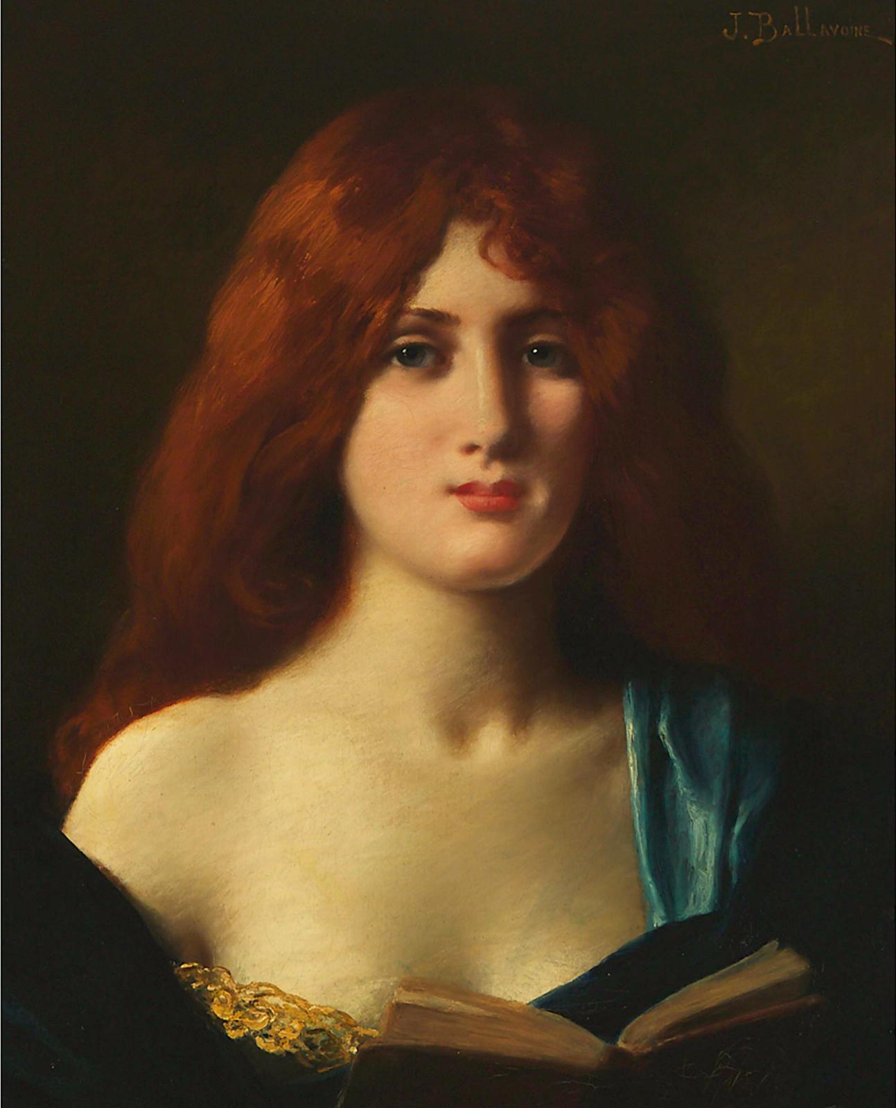 Jules Frederic Ballavoine (1855-1901) - Beauty With Red Hair