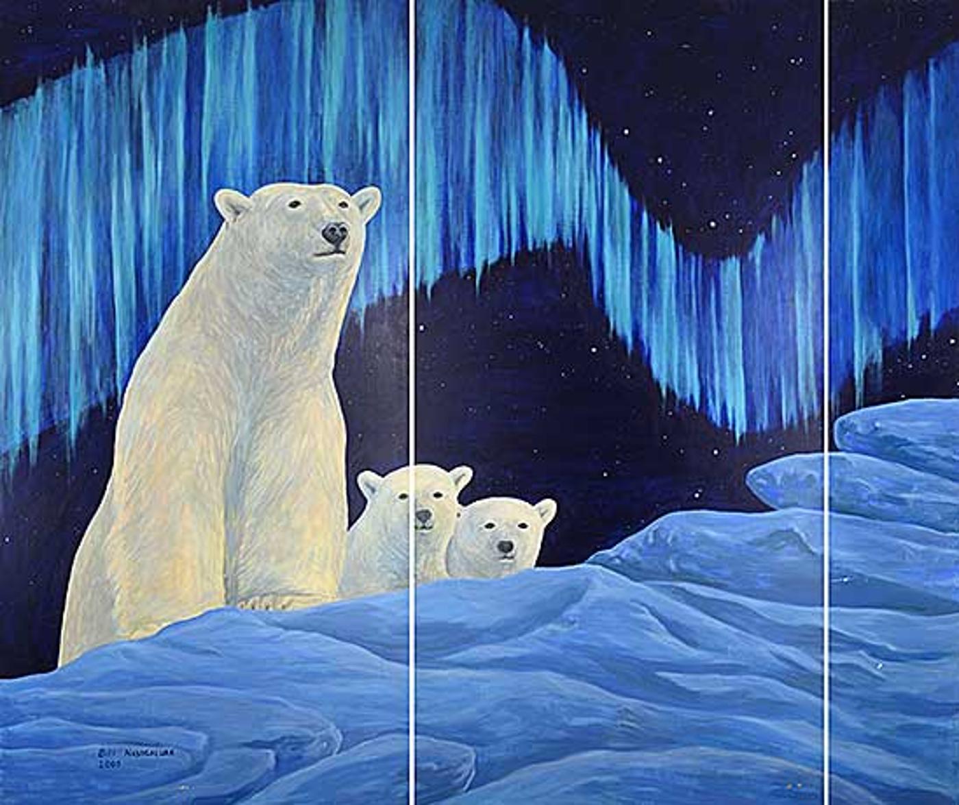 Bill Nasogaluak (1953) - Untitled - Polar Bear Mural