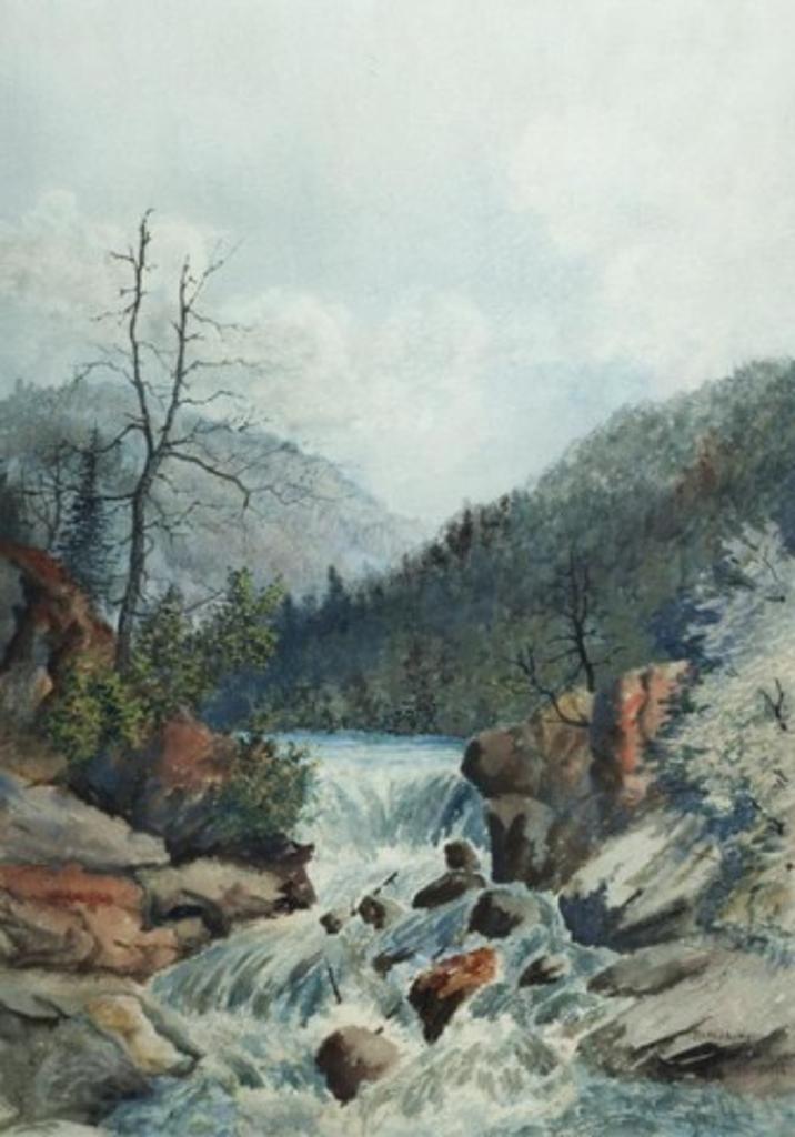 Thomas Harrison (T.H.) Wilkinson (1847-1929) - A Mountain Chute