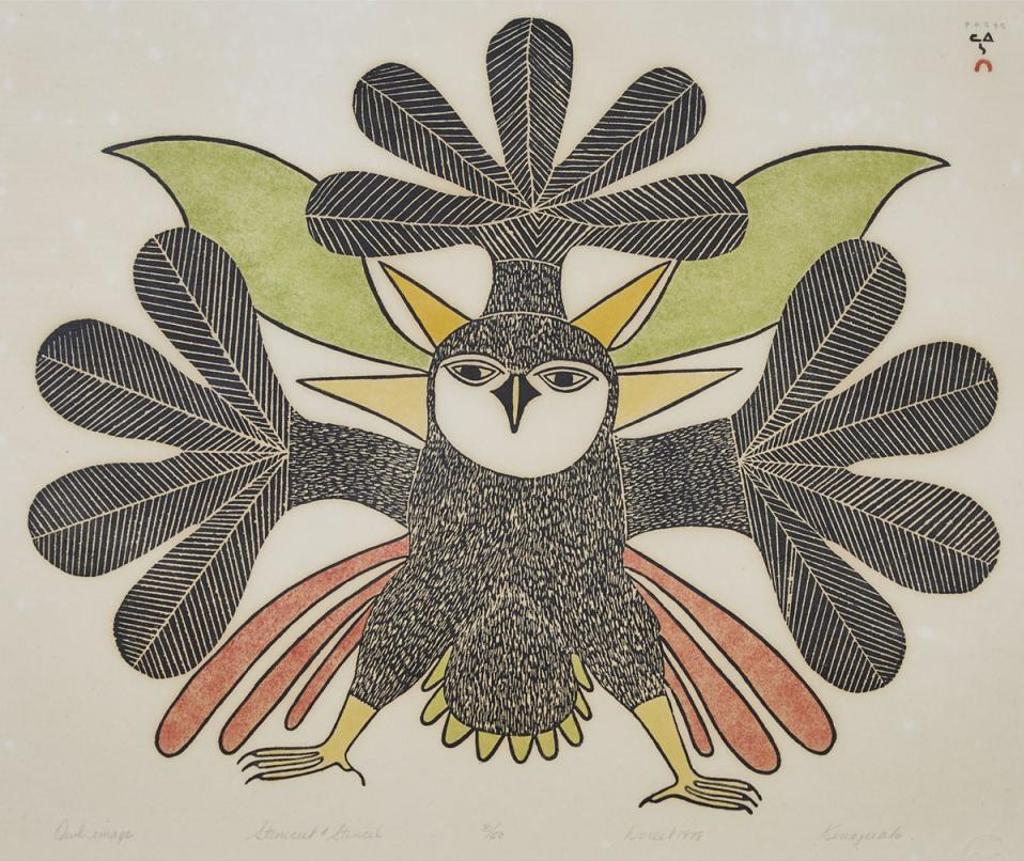 Kenojuak Ashevak (1927-2013) - Owl Image