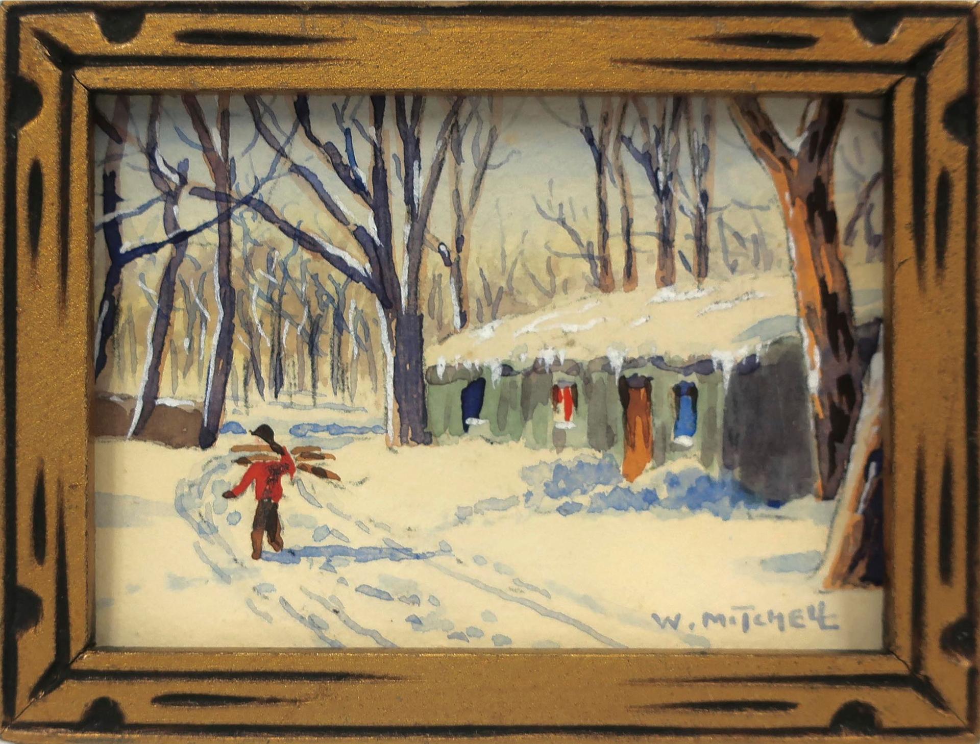Willard Morse Mitchell (1879-1955) - Winter Life In Rural Montreal, P.Q.
