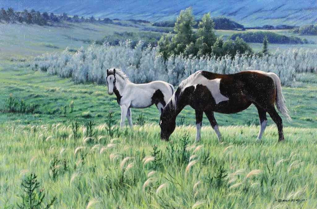 Rick Berg (1956) - Horses Grazing