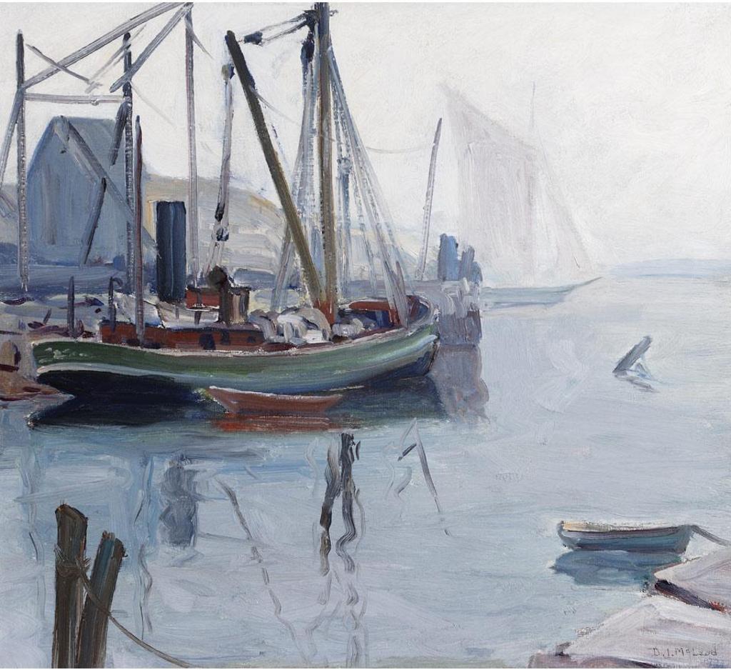 Donald Ivan Mcleod (1886-1967) - Schooner, Gloucester Harbour, Massachusetts