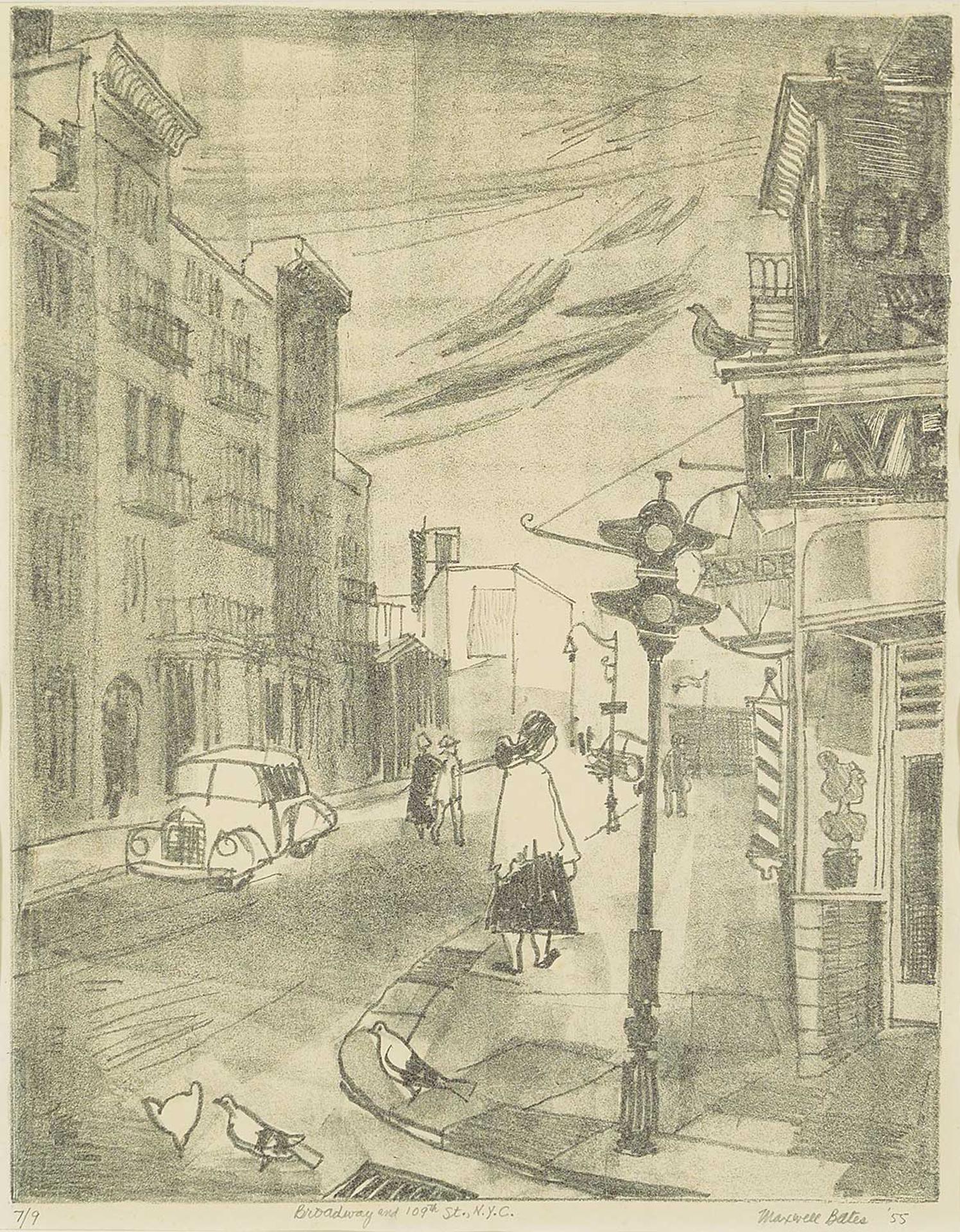 Maxwell Bennett Bates (1906-1980) - Broadway and 109th St. NYC  #7/9
