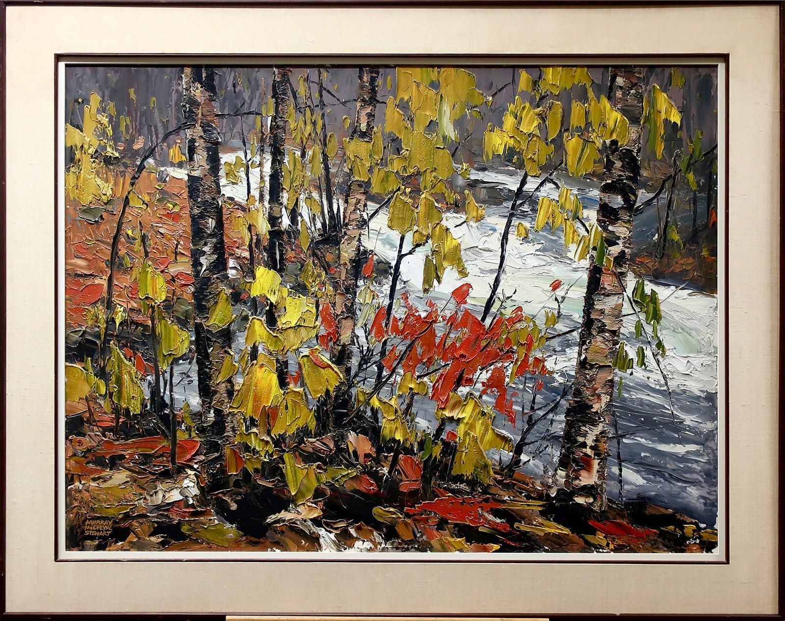 Murray Mccheyne Stewart (1919-2006) - October Rain - Redstone Lake