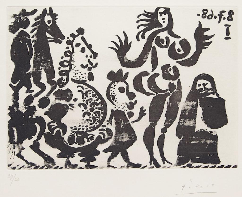 Pablo Ruiz Picasso (1881-1973) - Célestine, Maja et grotesques (from La Série 347) (Bloch 1682; Baer 1698)