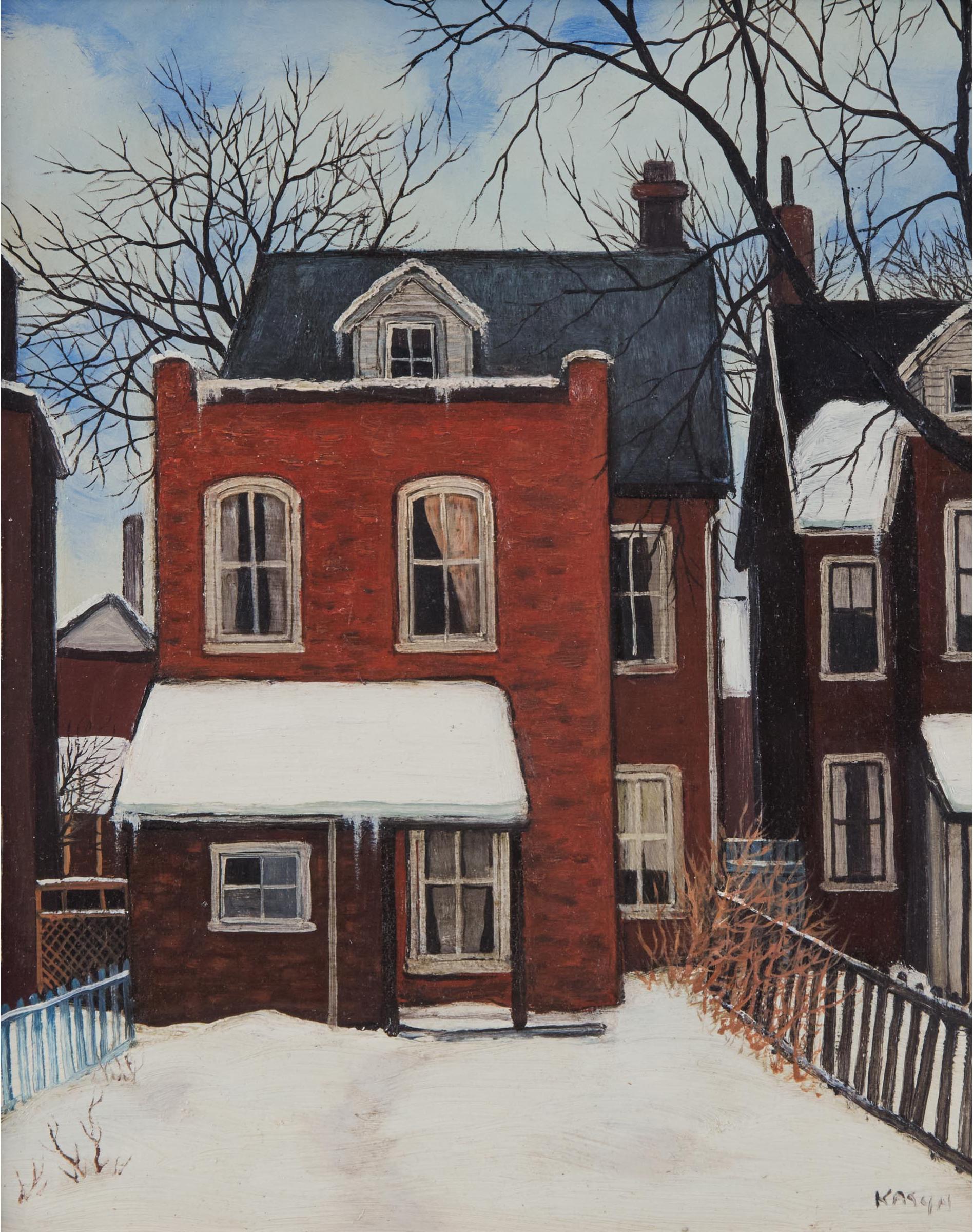 John Kasyn (1926-2008) - Back Yard On Baldwin St.