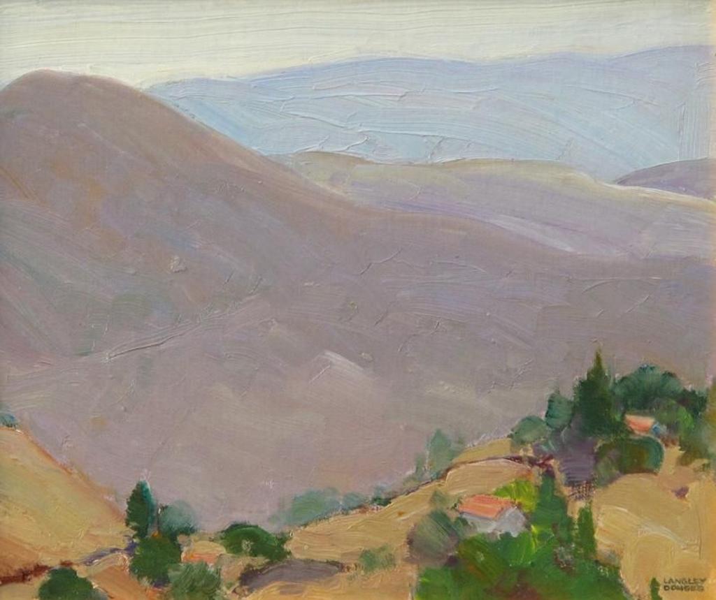 Langley Thomas Donges (1901-1992) - Landscape With Hillside Houses