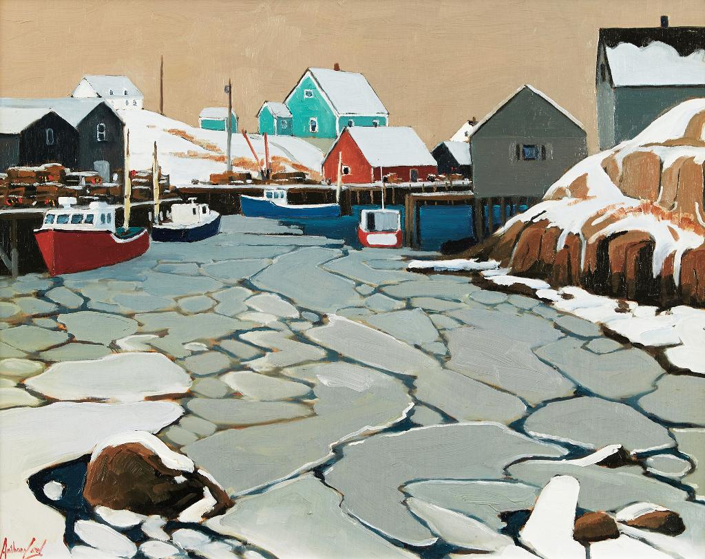 Charles Anthony Francis Law (1916-1996) - Ice Patterns, Peggy's Cove, Nova Scotia