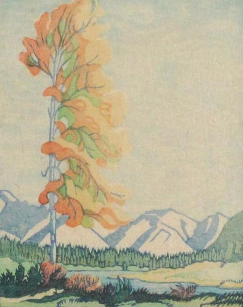 Margaret Dorothy Shelton (1915-1984) - Yellow Poplar, Banff; 1979