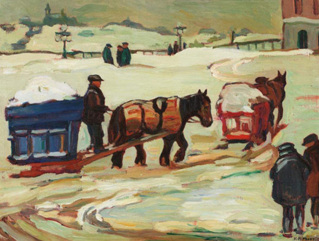 Kathleen Moir Morris (1893-1986) - Moving Snow, Berthierville