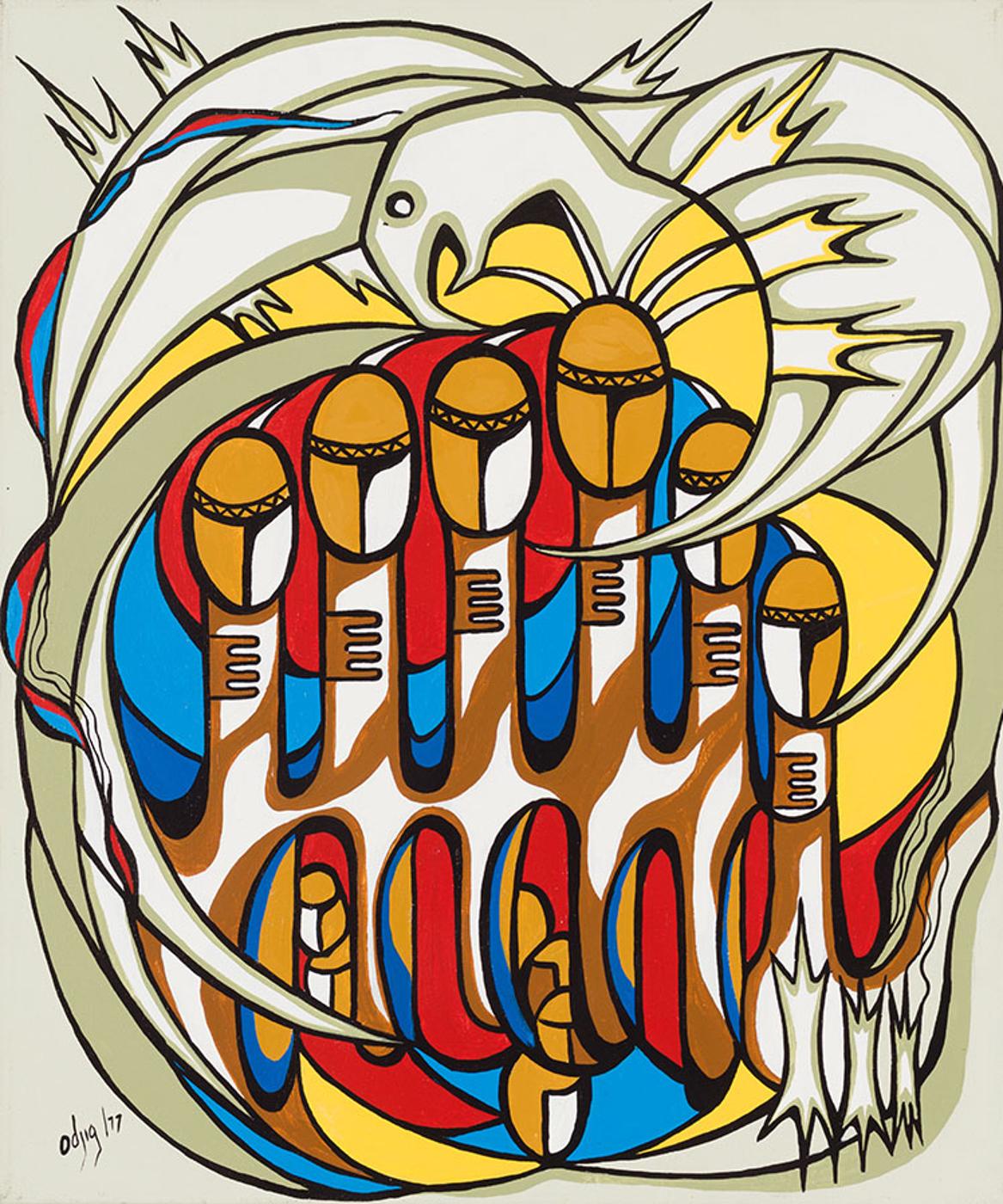 Daphne Odjig (1919-2016) - Thunderbird of Courage